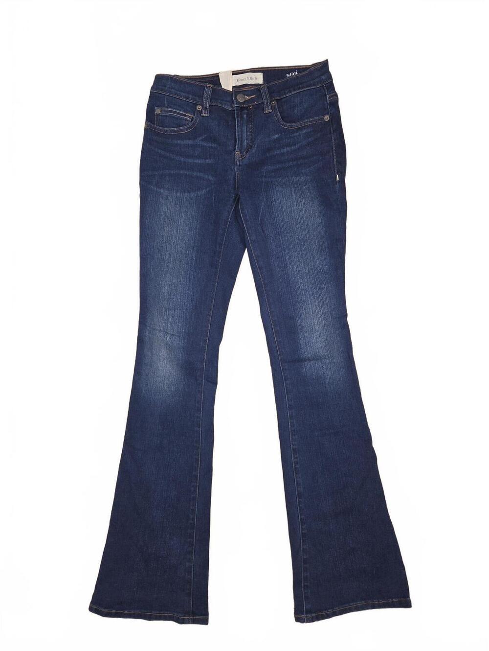 Henry and Belle Mini Micro Flare Dark Wash Denim Jeans Womens Size 25